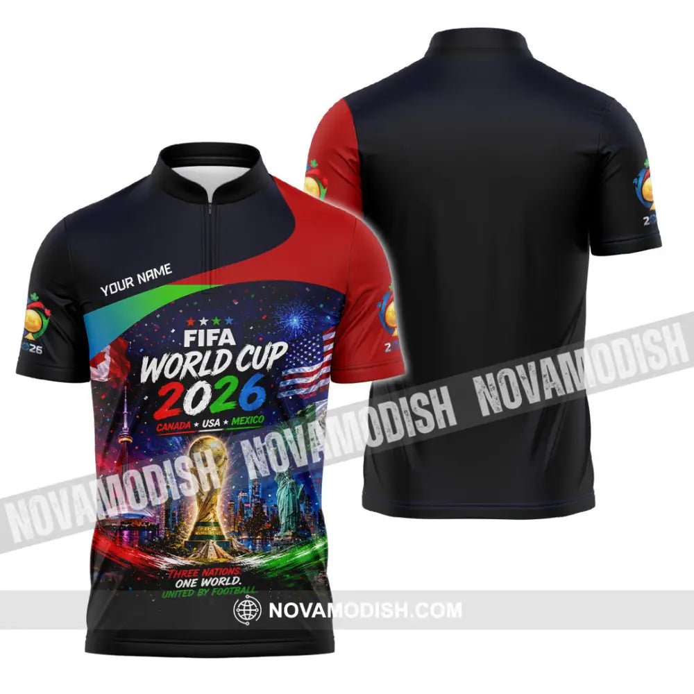 Unisex Shirt - Custom World Cup 2026 Shirt - Zipper Polo Shirt / S - T-shirt