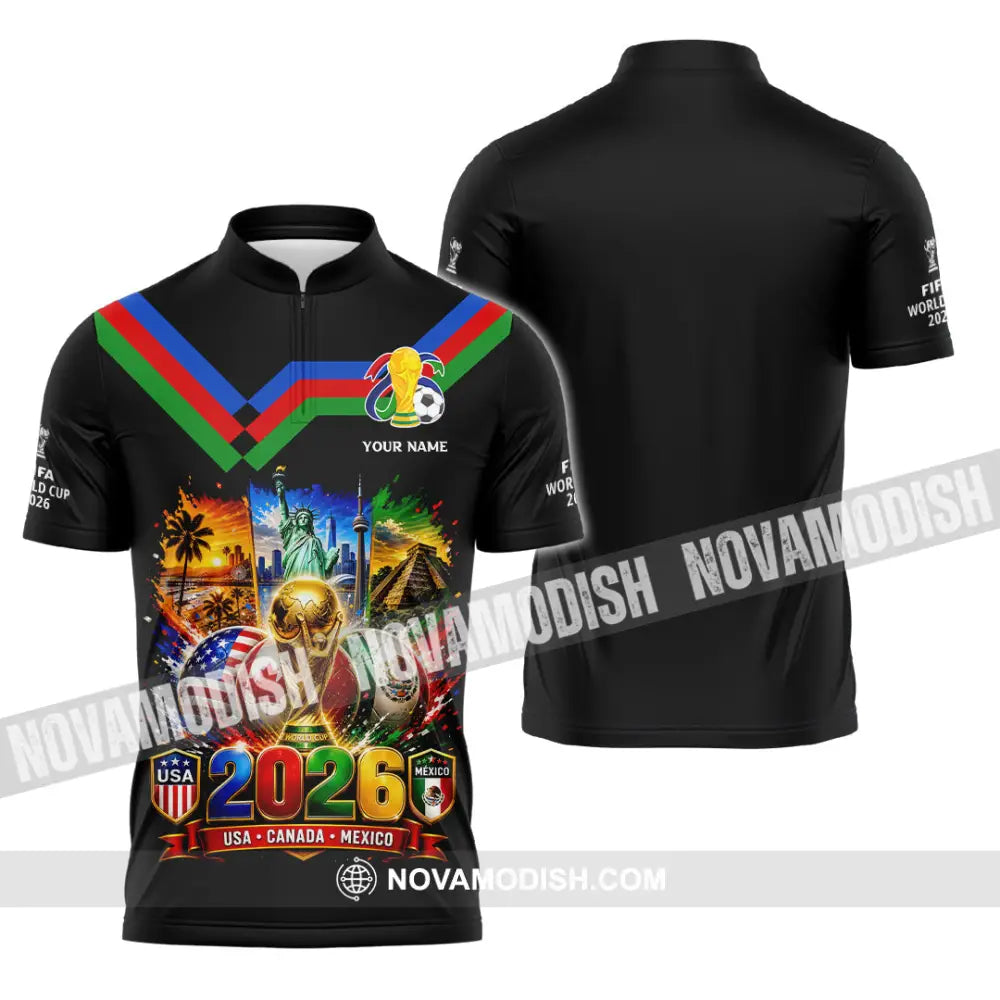 Unisex Shirt - Custom World Cup 2026 Shirt - Zipper Polo Shirt / S - T-shirt