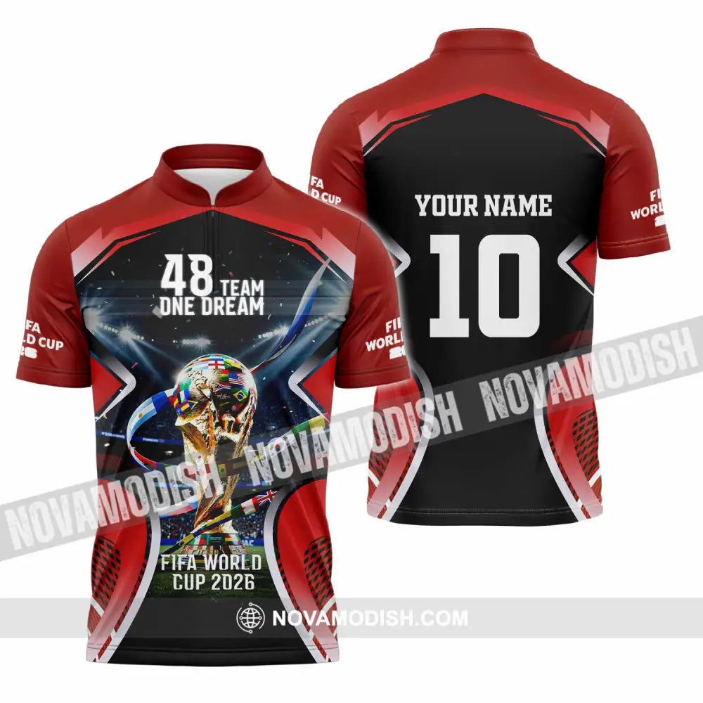 Unisex Shirt - Custom World Cup 2026 Shirt - Zipper Polo Shirt / S - T-shirt