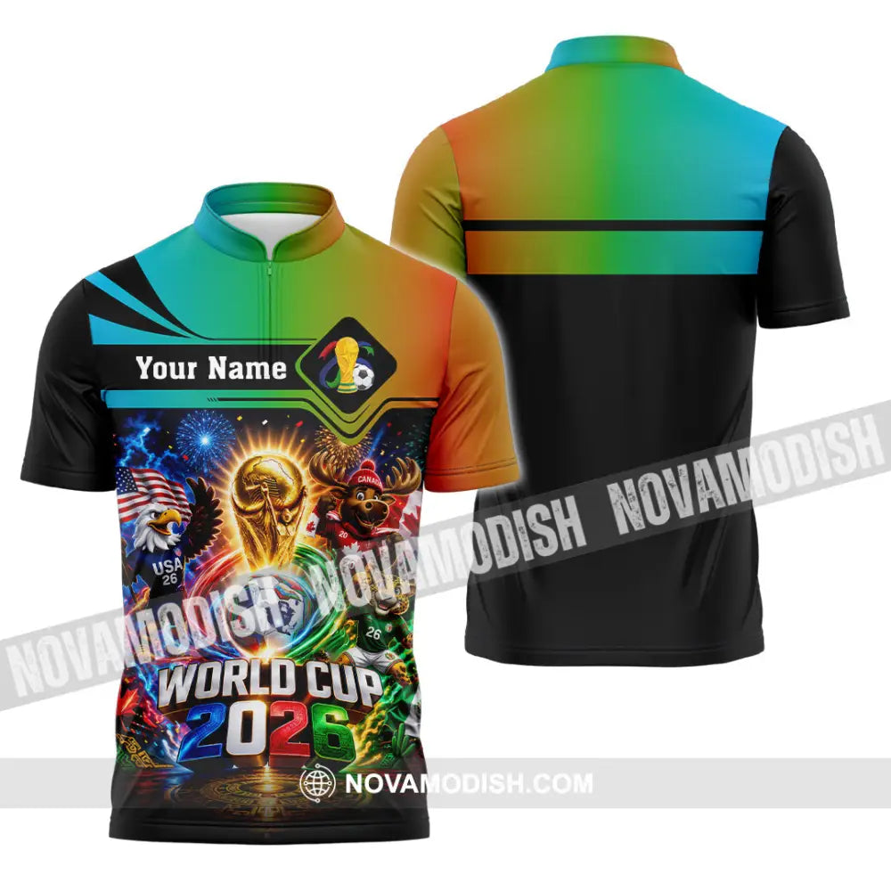 Unisex Shirt - Custom World Cup 2026 Shirt - Zipper Polo Shirt / S - T-shirt