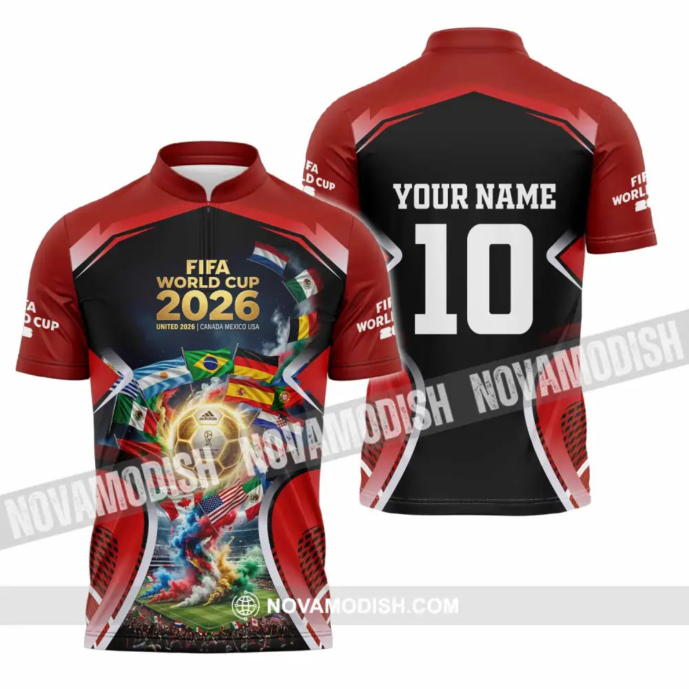 Unisex Shirt - Custom World Cup 2026 Shirt - Zipper Polo Shirt / S - T-shirt