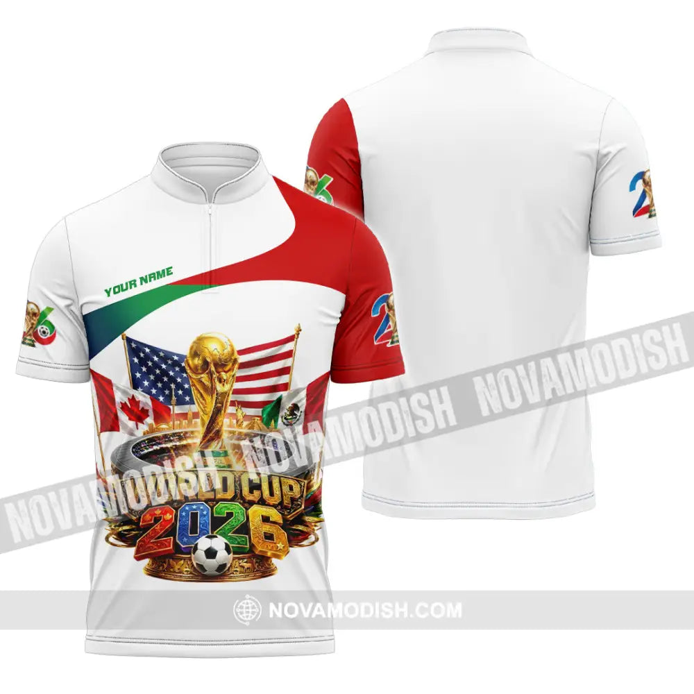 Unisex Shirt - Custom World Cup 2026 Shirt - Zipper Polo Shirt / S - T-shirt
