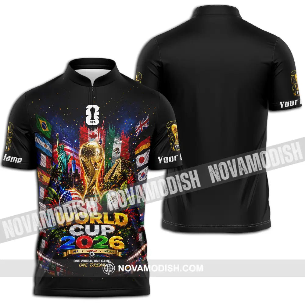 Unisex Shirt - Custom World Cup 2026 Shirt - Zipper Polo Shirt / S - T-shirt