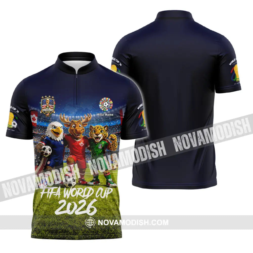 Unisex Shirt - Custom World Cup 2026 Shirt - Zipper Polo Shirt / S - T-shirt