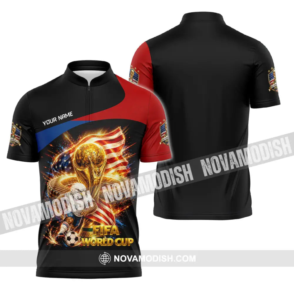 Unisex Shirt - Custom World Cup 2026 Shirt - Zipper Polo Shirt / S - T-shirt