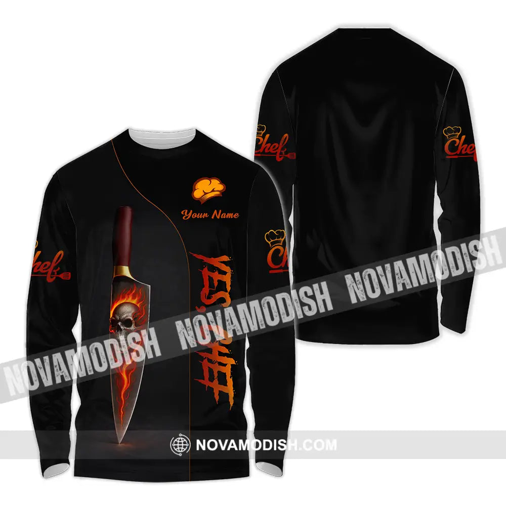 Unisex Shirt - Custom Yes Chef 3D Shirt Long Sleeve Shirt / S T-shirt