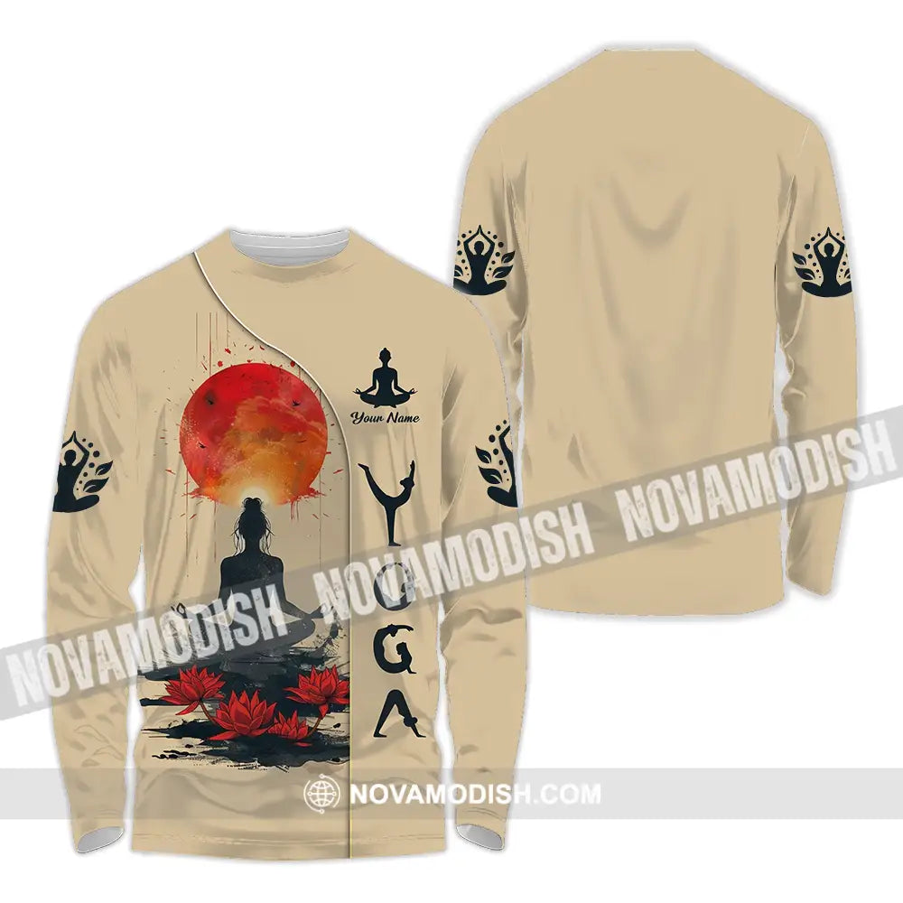 Unisex Shirt - Custom Yoga 3D Shirt Long Sleeve Shirt / S T-shirt