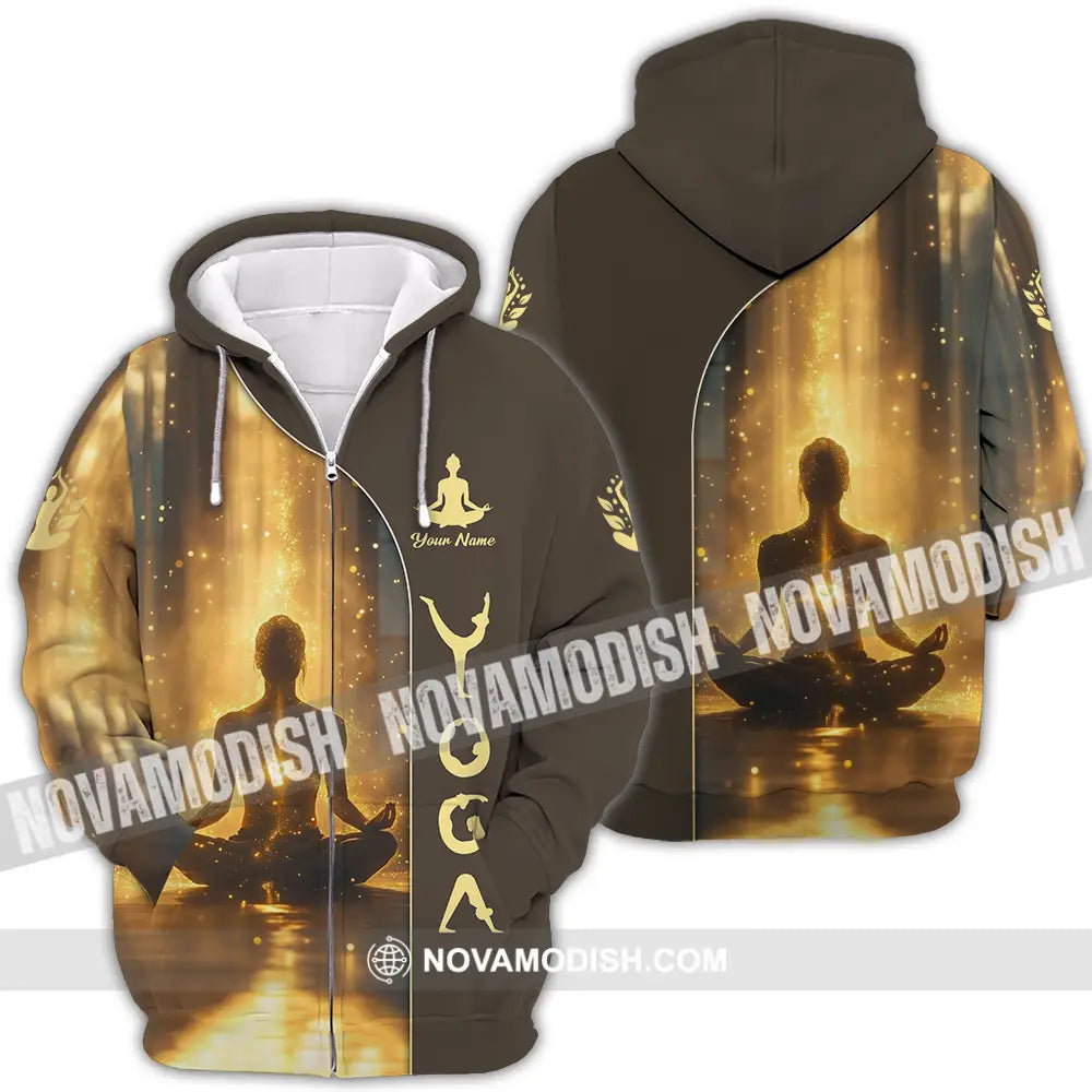 Unisex Shirt - Custom Yoga 3D Shirt Zipper Hoodie / S T-shirt