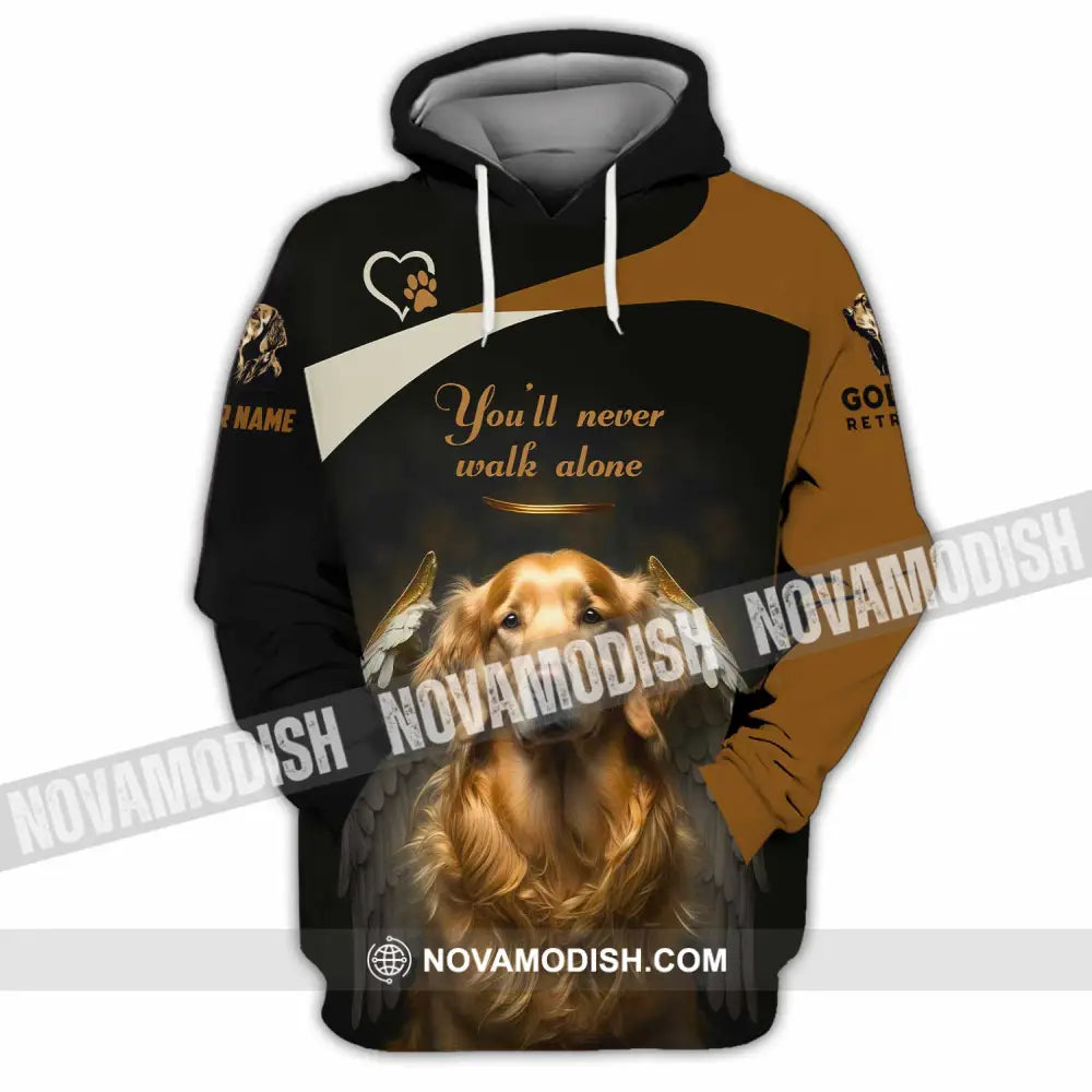 Unisex Shirt - Custom You Never Walk Alone Golden Retriever Shirt Hoodie / S T-shirt