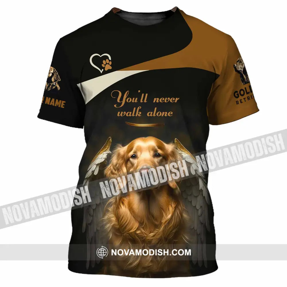 Unisex Shirt - Custom You Never Walk Alone Golden Retriever Shirt T-Shirt / S T-shirt