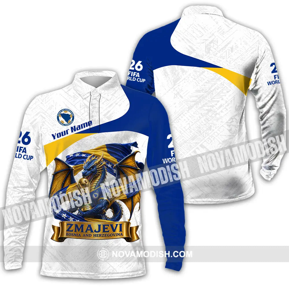 Unisex Shirt - Custom Zmajevi World Cup 2026 3D Shirt - Long Sleeve Polo / S - T-shirt