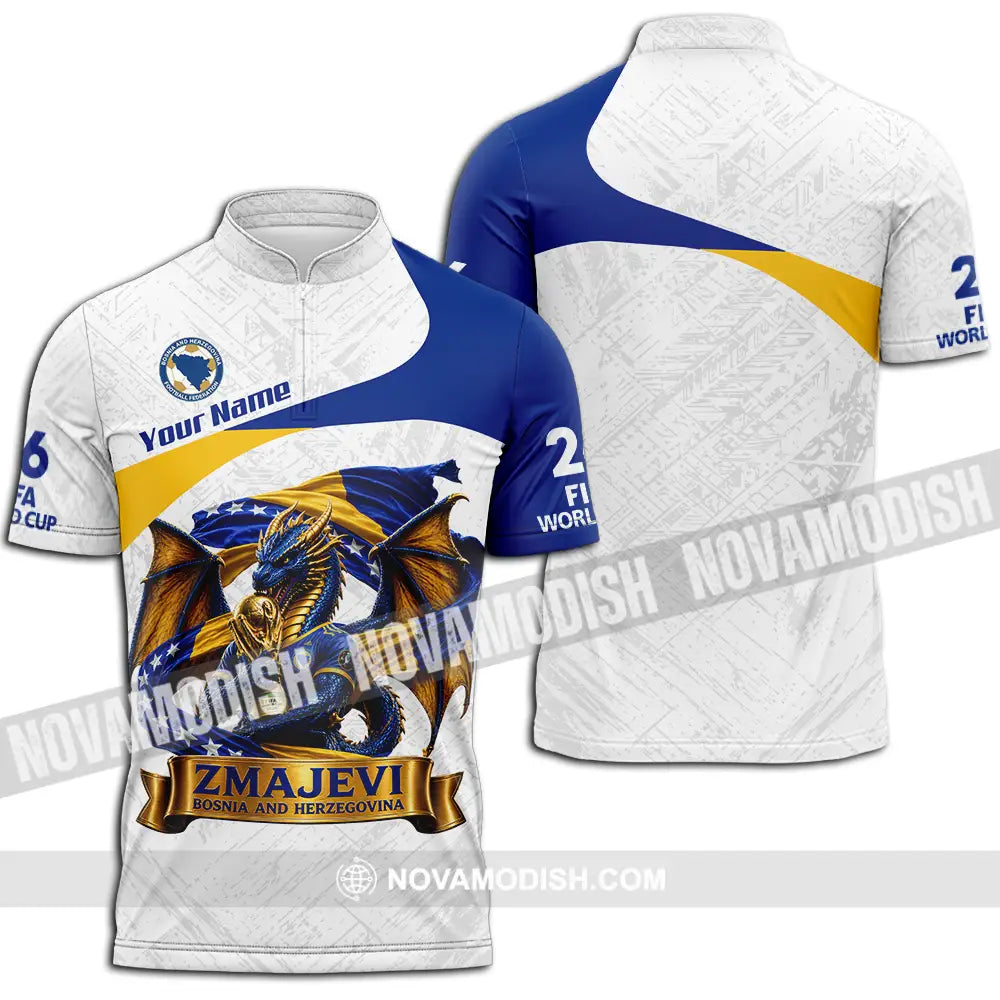 Unisex Shirt - Custom Zmajevi World Cup 2026 3D Shirt - Zipper Polo Shirt / S - T-shirt
