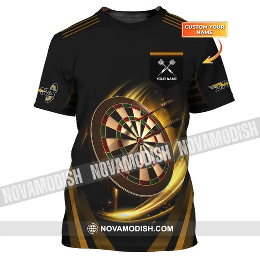 Unisex Shirt Darts T-Shirt Golden Dart Lover Gift Gamer / S