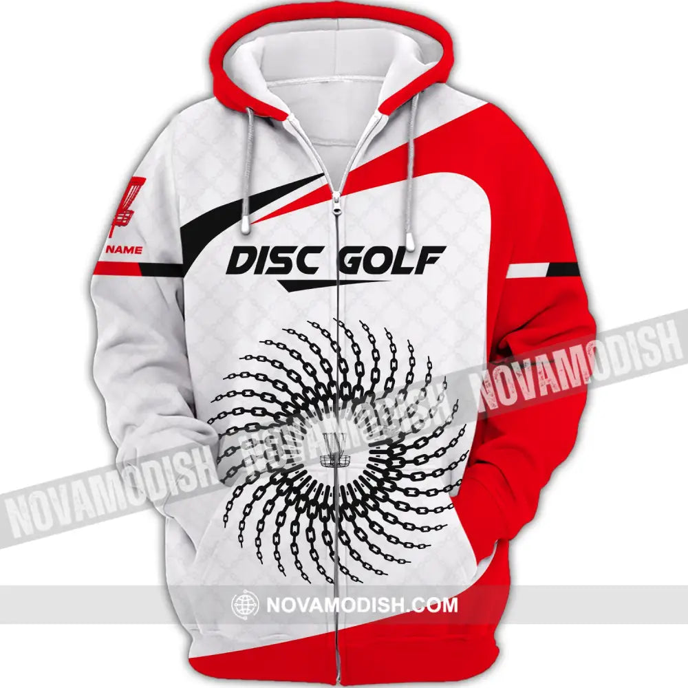 Unisex Shirt Disc Golf Custom Name Polo Gift For Player Tee Zipper Hoodie / S T-Shirt