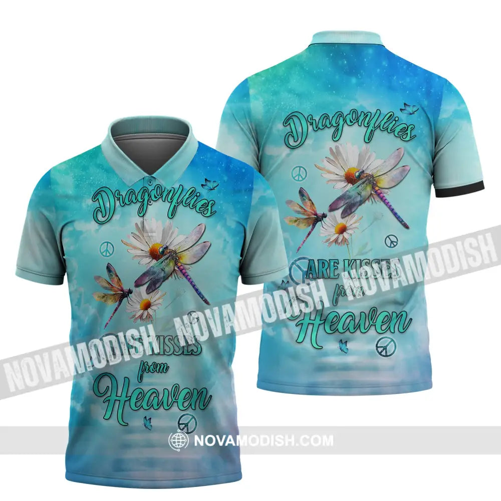 Unisex Shirt Dragonflies Peace Heaven Memorial In Loving Memory Apparel Polo / S T-Shirt