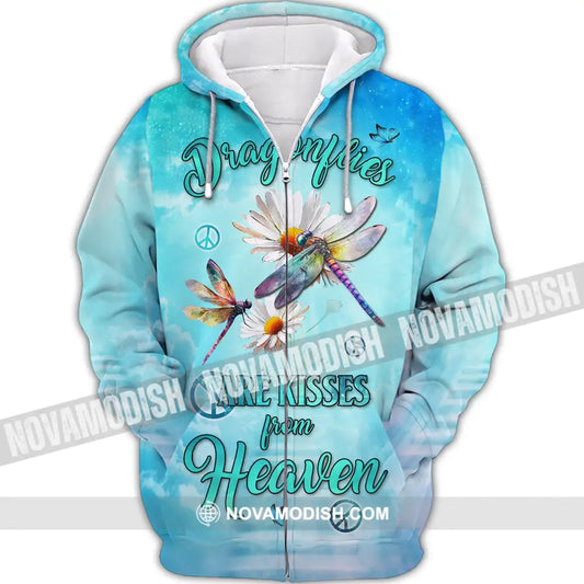 Unisex Shirt Dragonflies Peace Heaven Memorial In Loving Memory Apparel Zipper Hoodie / S T-Shirt