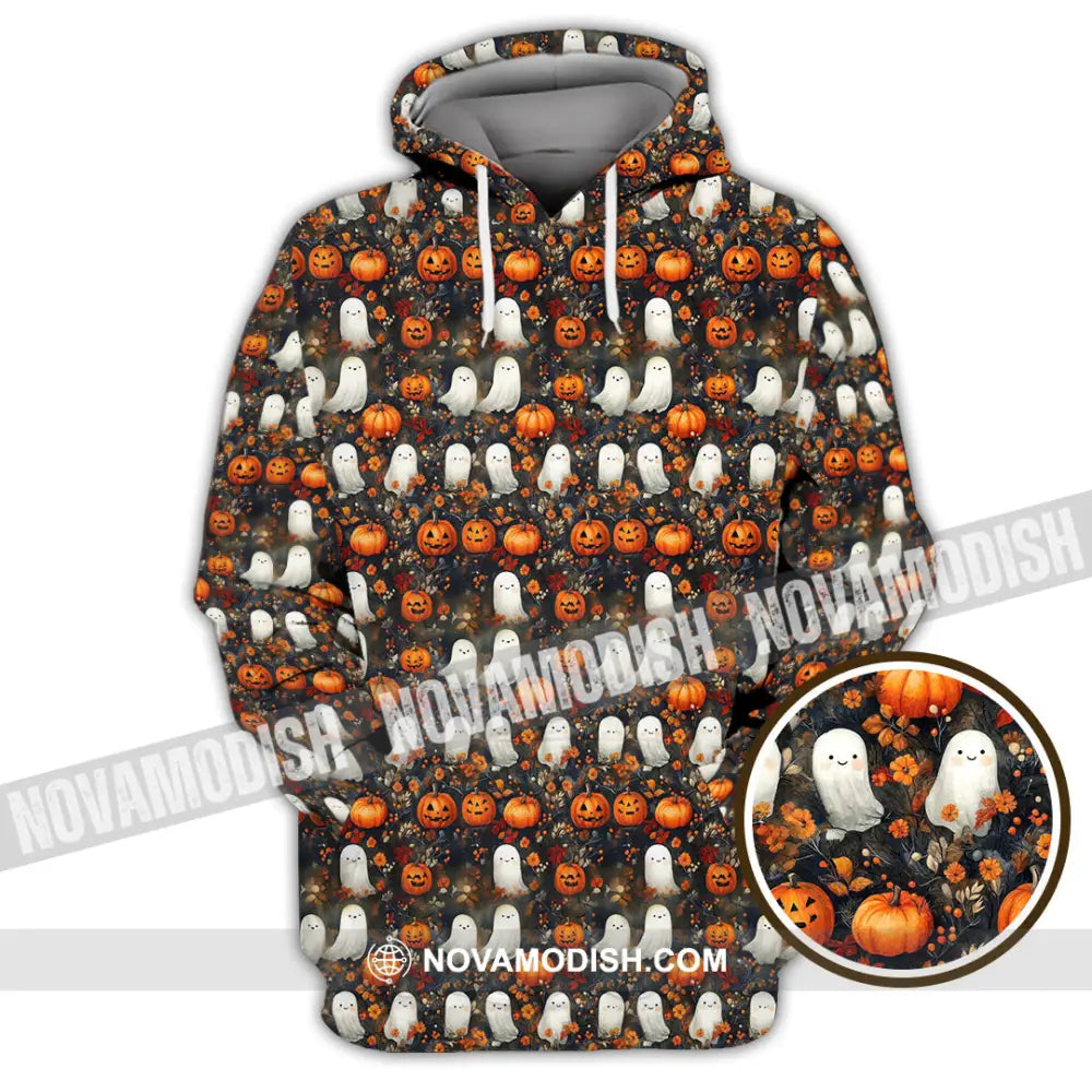 Unisex Shirt - Halloween Design Ghost Pumpkin Shirt Hoodie / S T-shirt