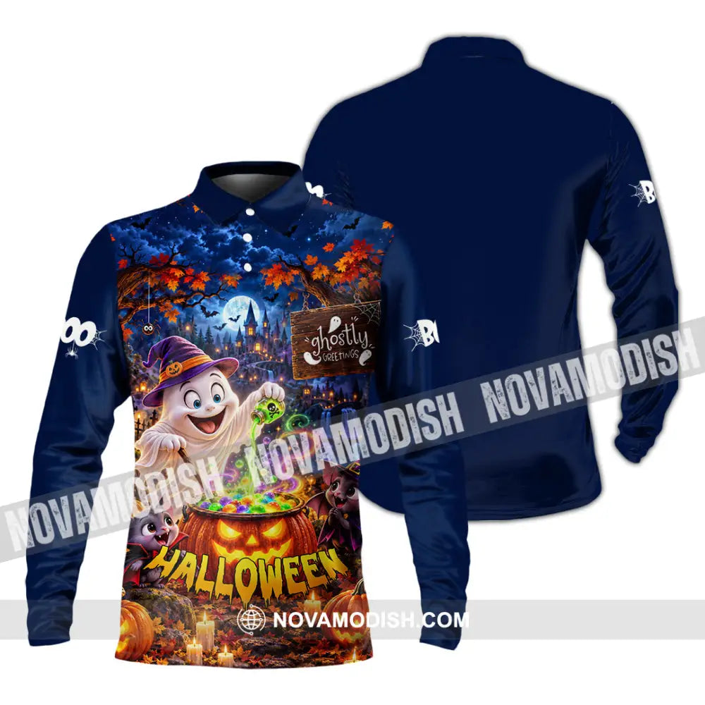 Unisex Shirt - Halloween Shirt - Long Sleeve Polo / S - T-shirt