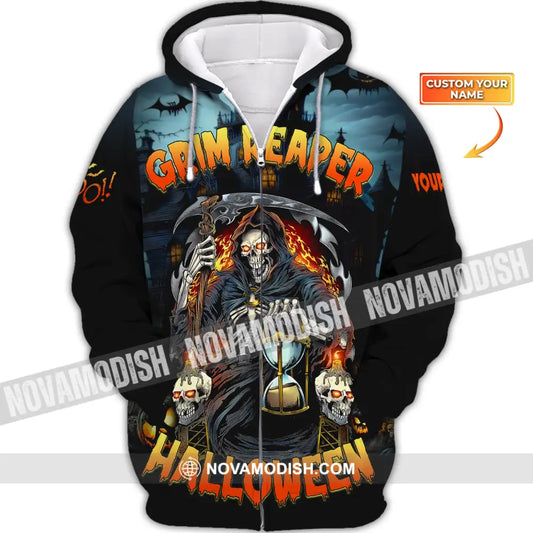 Unisex Shirt Halloween Monster Hoodie For Zipper / S T-Shirt