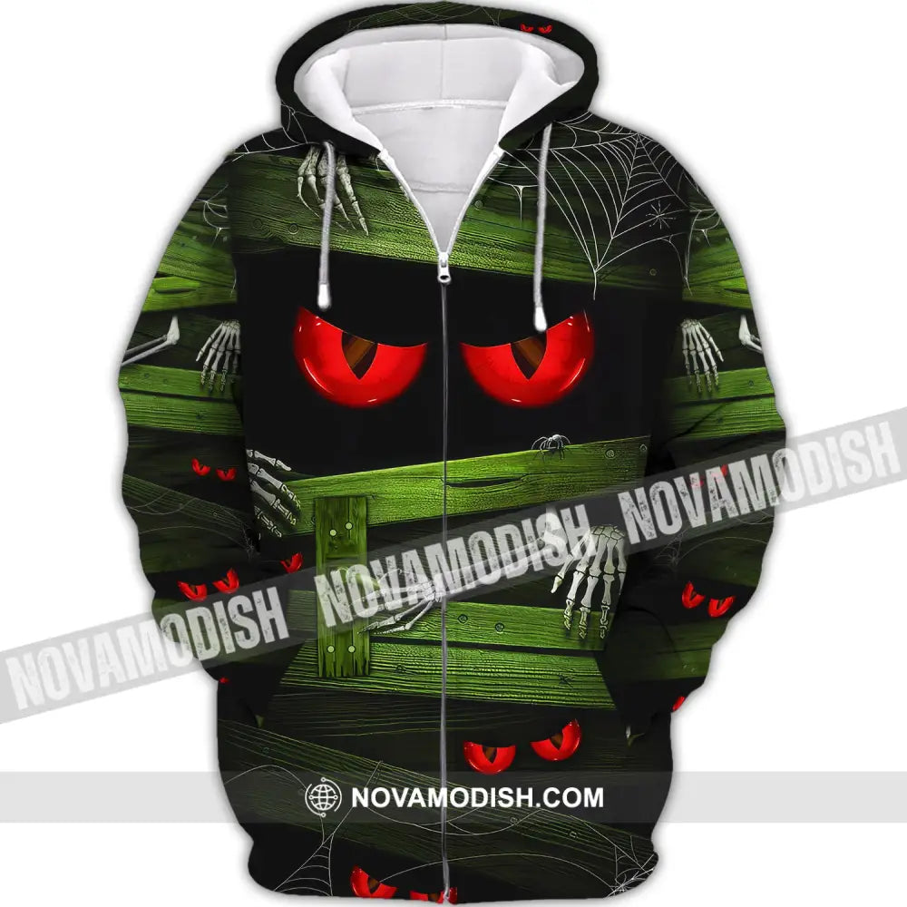 Unisex Shirt Halloween Monster Hoodie For Zipper / S T-Shirt