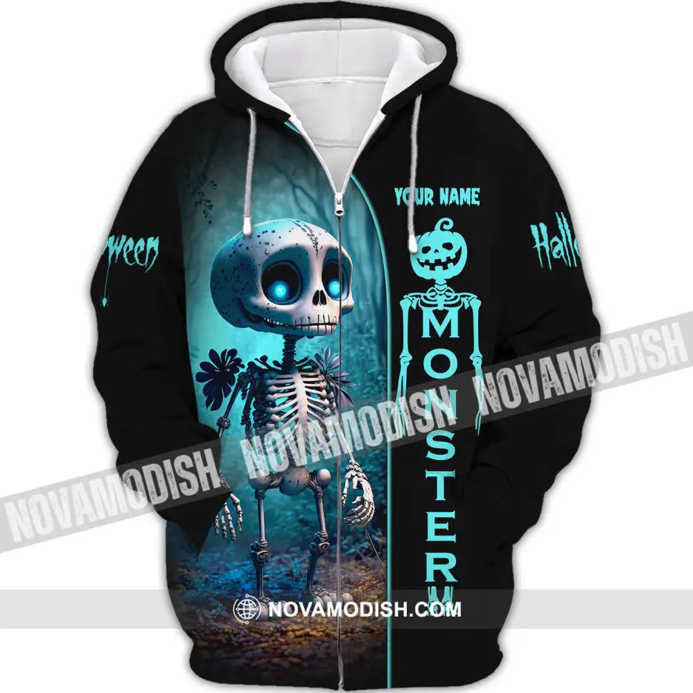 Unisex Shirt Halloween T-Shirt Hoodie For Zipper / S