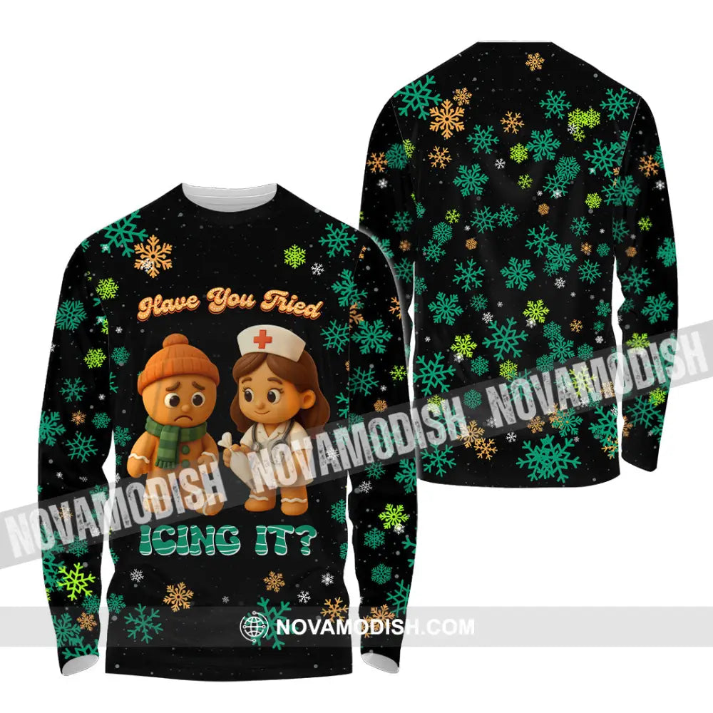 Unisex Shirt - Have You Tried Icing It Christmas Shirt Long Sleeve Shirt / S T-shirt