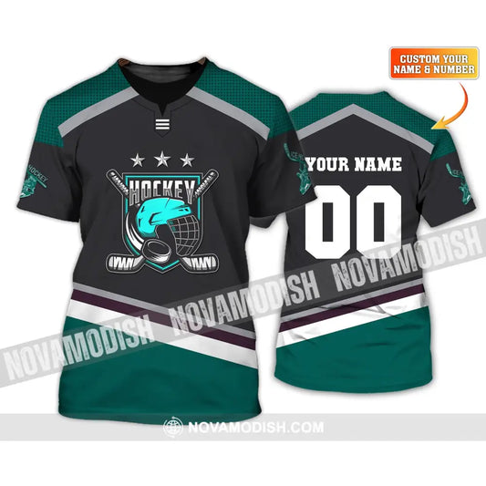 Unisex Shirt Hockey Custom Name T-Shirt Polo Gift For Player
