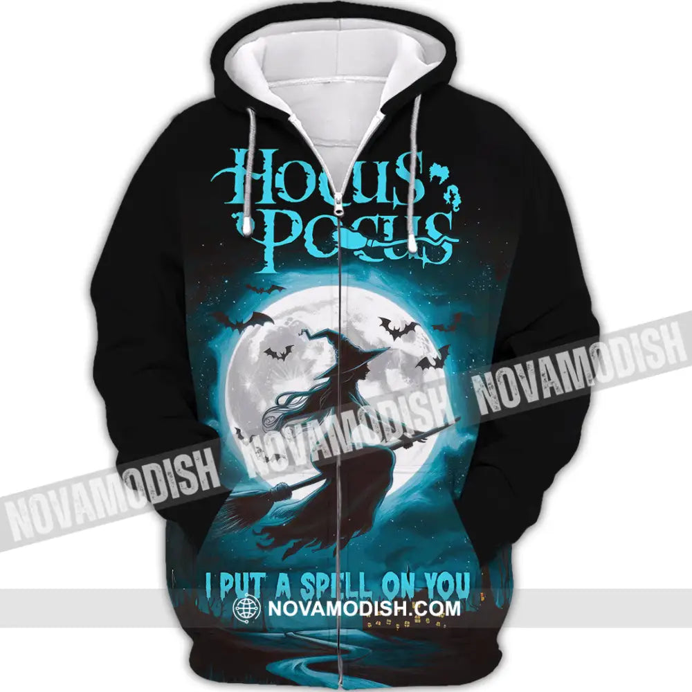 Unisex Shirt - Hocus Pocus I Put A Spell On You Halloween Shirt Zipper Hoodie / S T-shirt