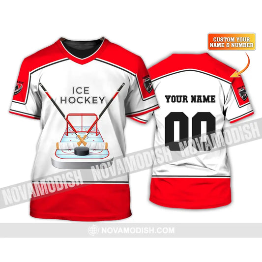 Unisex Shirt Ice Hockey Custom Name And Number T-Shirt Polo Gift For Player / S