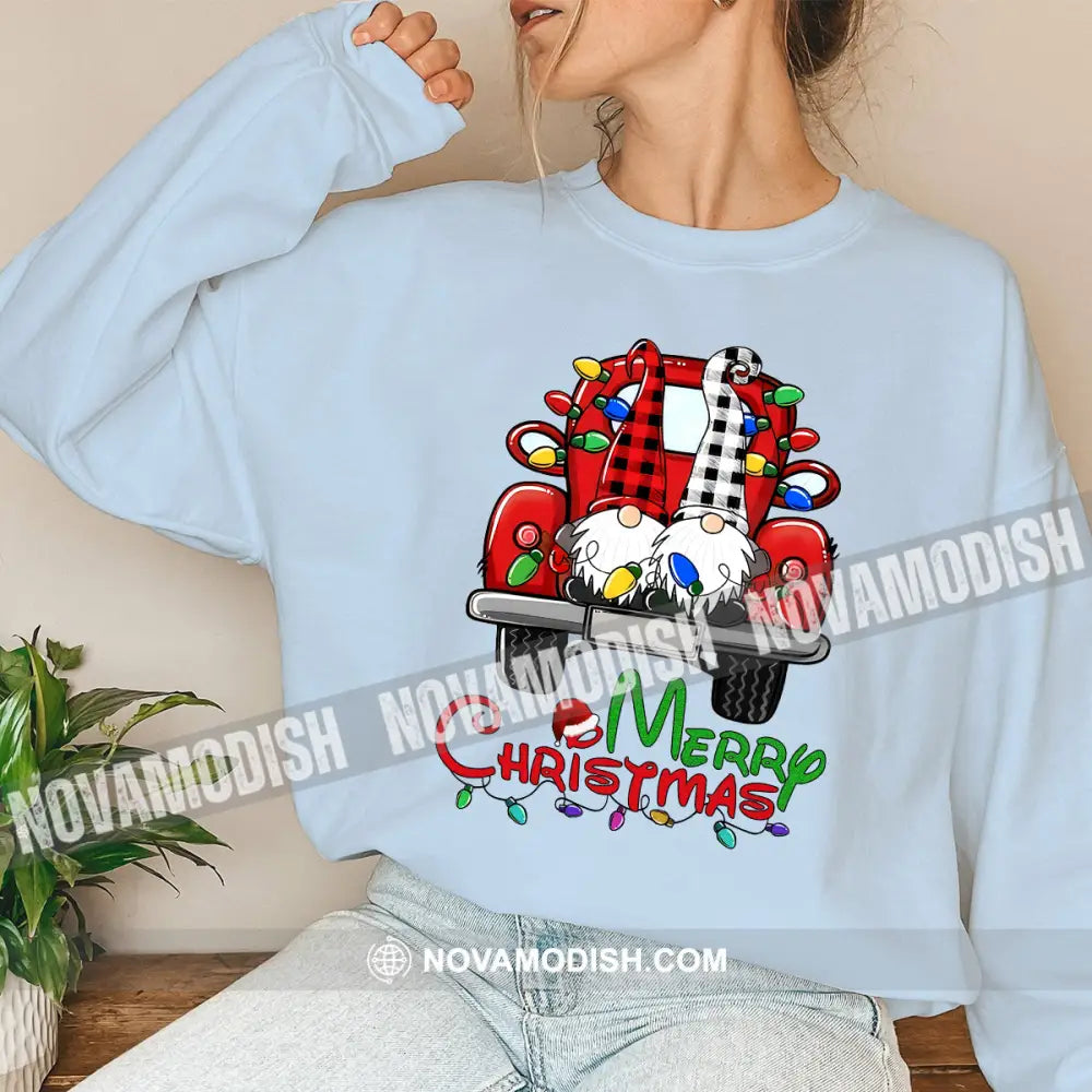 Unisex Shirt Merry Christmas Long Sleeve Sweater Gift For / Blue S T-Shirt