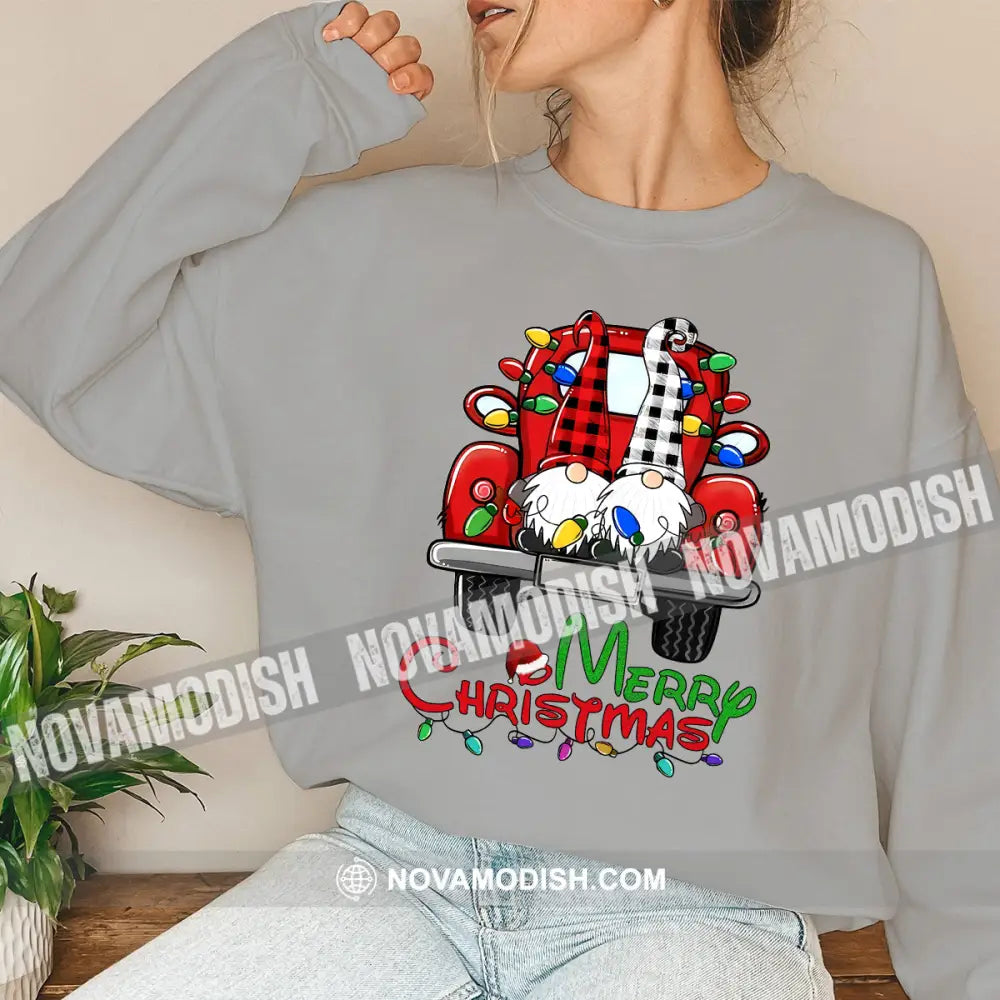 Unisex Shirt Merry Christmas Long Sleeve Sweater Gift For / Gray S T-Shirt