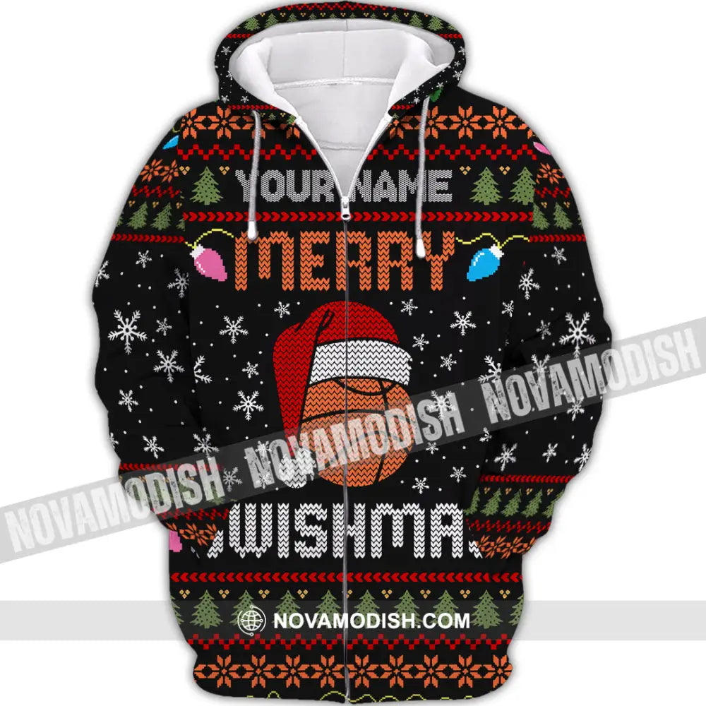 Unisex Shirt - Merry Swishmas Christmas Shirt Zipper Hoodie / S T-shirt