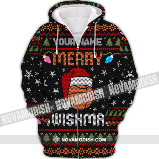 Unisex Shirt - Merry Swishmas Christmas Shirt Zipper Hoodie / S T-shirt