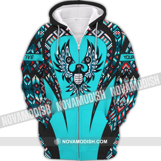 Unisex Shirt Native American Hoodie Indigenous Zipper / S T-Shirt