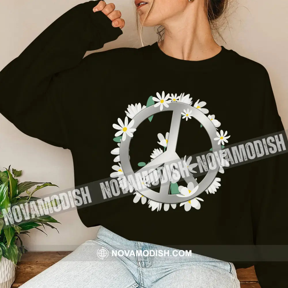 Unisex Shirt Peace Love Not War Wonderful World Anti-War Apparel Stand For T-Shirt