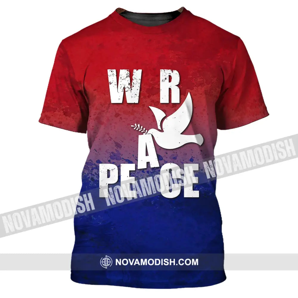 Unisex Shirt Peace No War Hoodie Anti-War Apparel Stand For T-Shirt / S