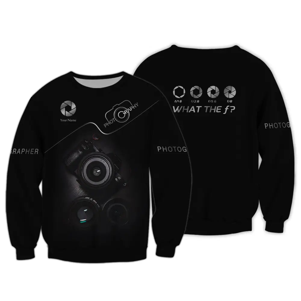 Unisex Shirt Photographer Custom Name - T-Shirt For Photographers Long Sleeve / S T-Shirt