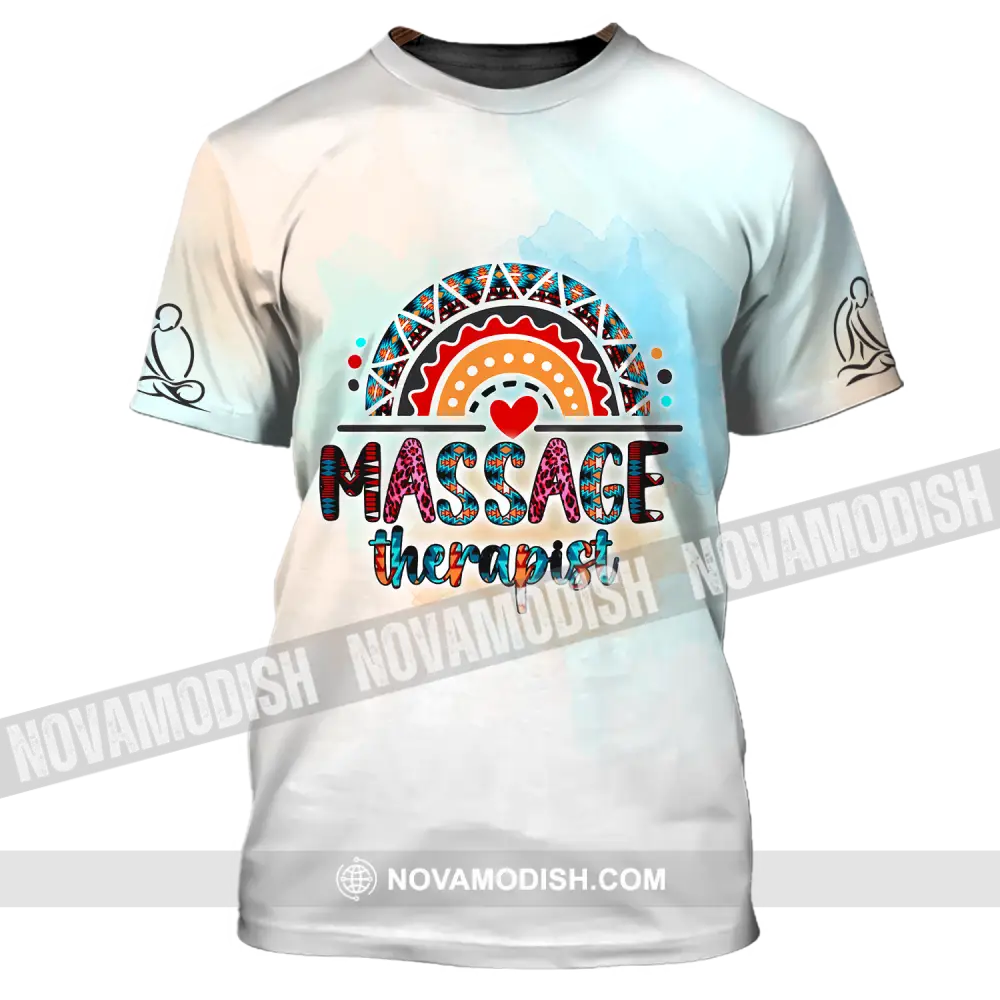 Unisex Shirt Rainbow Massage Therapist Sportwear Therapy Clothing T-Shirt / S