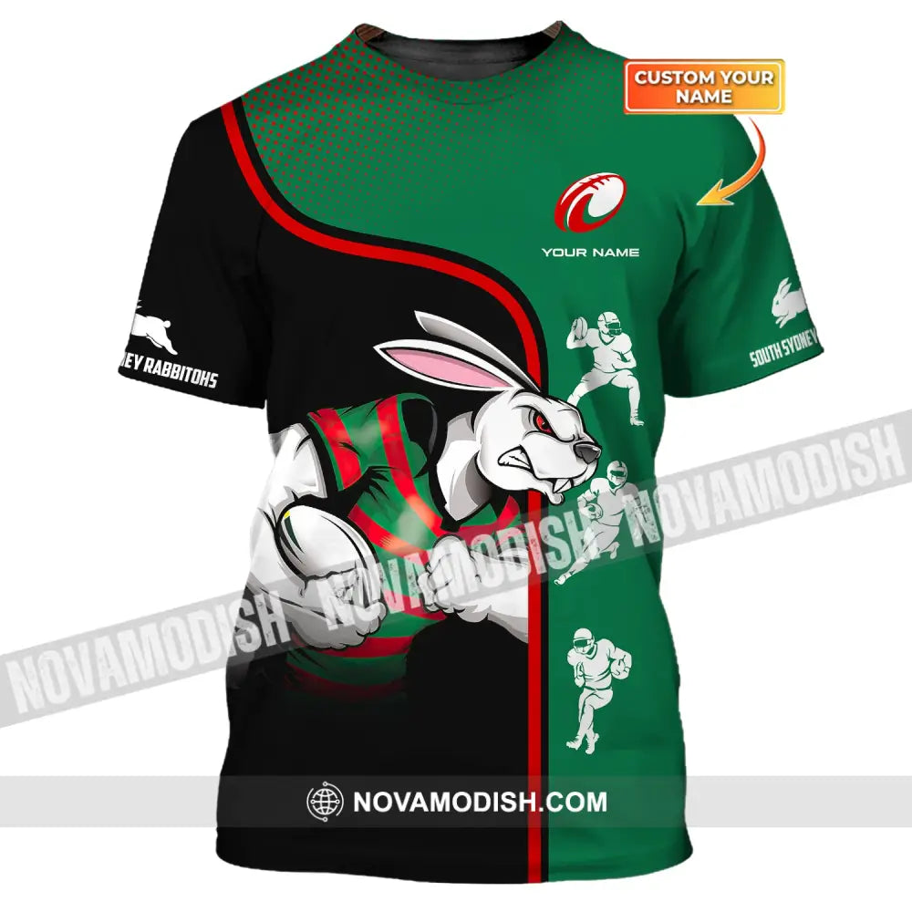 Unisex Shirt South Sydney Rabbitohs Reggie The Rabbit Hoodie Football T-Shirt / S