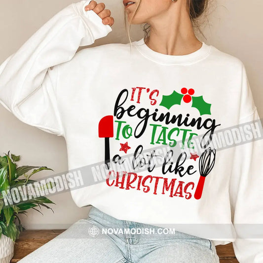 Unisex Shirt Tatse Like Christmas Long Sleeve Sweater Gift For / White S T-Shirt