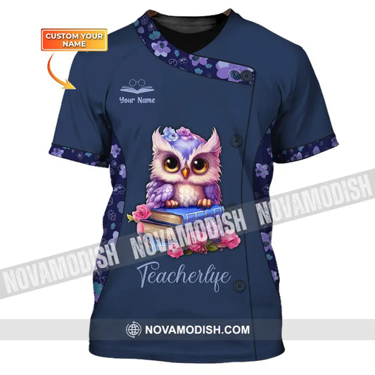 Unisex Shirt Teacher Hoodie Owl Gift For Teachers T-Shirt / S