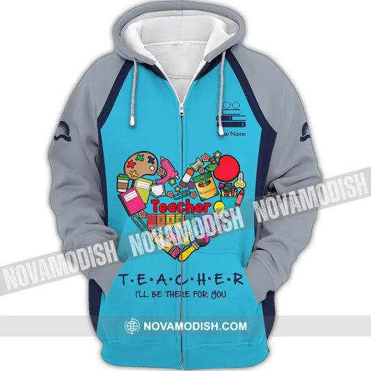 Unisex Shirt Teacher Hoodie Sportwear Gift For Teachers Zipper / S T-Shirt