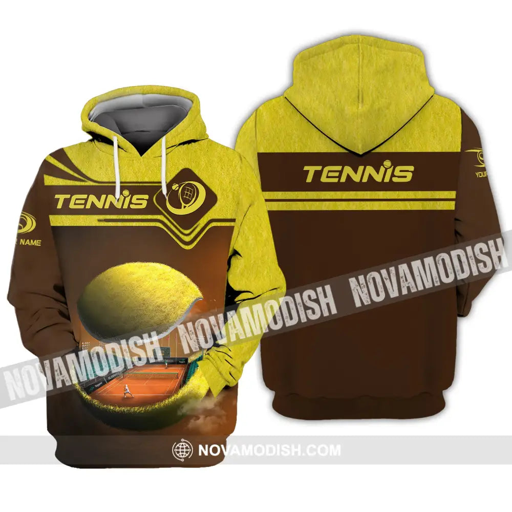 Unisex Shirt Tennis Ball T-Shirt Lover Gift Player Apparel Hoodie / S