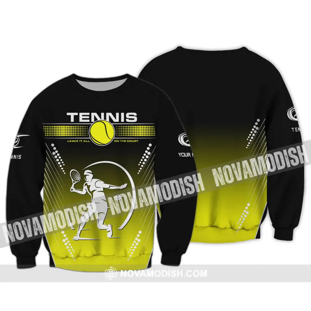 Unisex Shirt Tennis T-Shirt Hoodie Lover Gift Player Apparel Long Sleeve / S