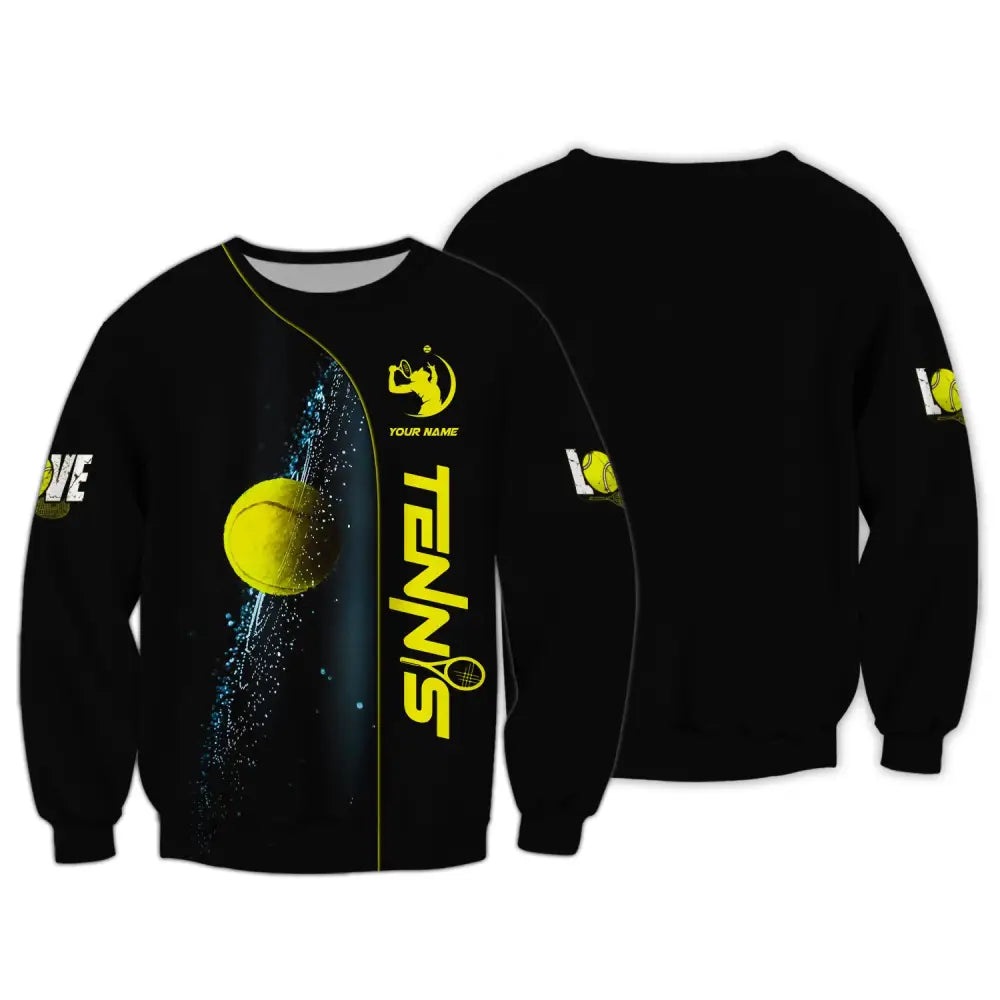 Unisex Shirt Tennis T-Shirt Lover Gift Player Apparel Long Sleeve / S