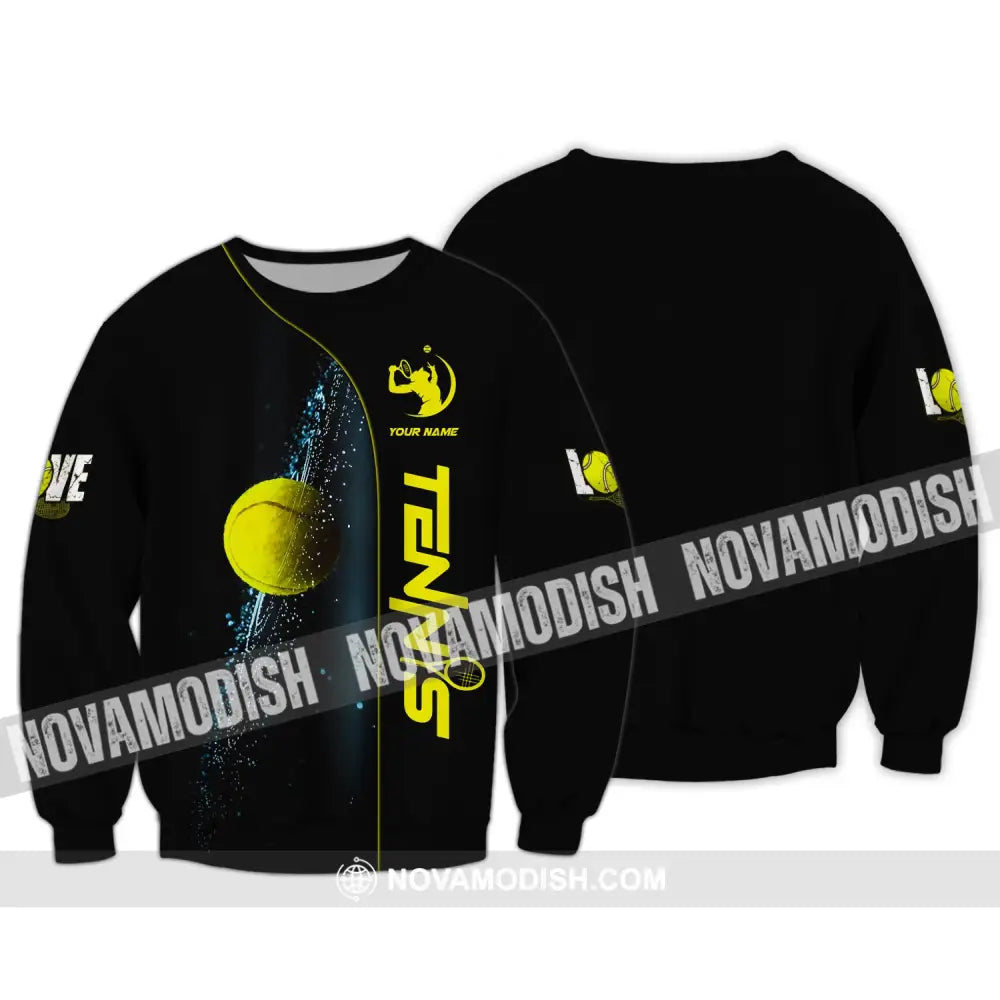 Unisex Shirt Tennis T-Shirt Lover Gift Player Apparel Long Sleeve / S