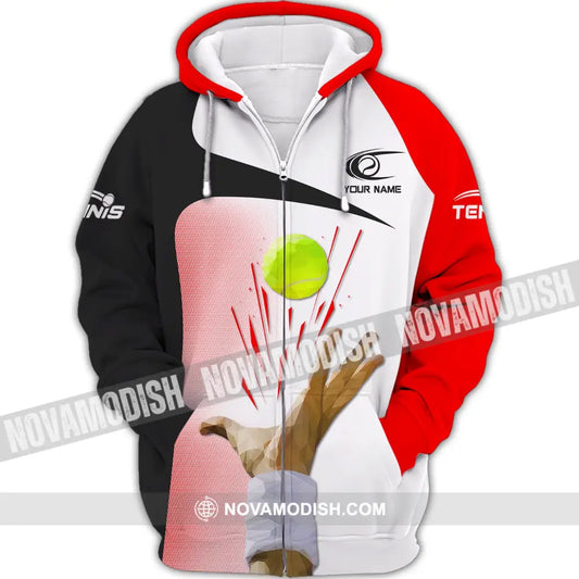 Unisex Shirt Tennis T-Shirt Polo Lover Gift Player Apparel Zipper Hoodie / S