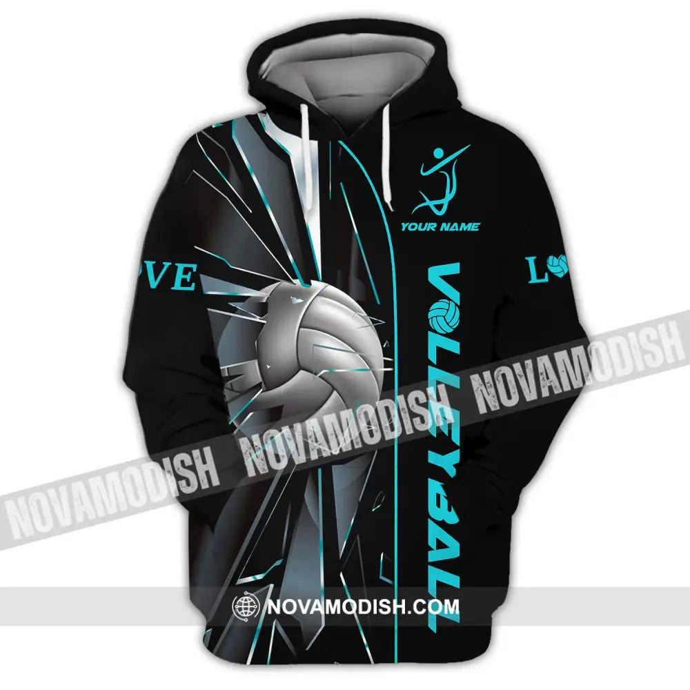 Unisex Shirt Volleyball Custom Love T-Shirt For Club Gift Players Hoodie / S