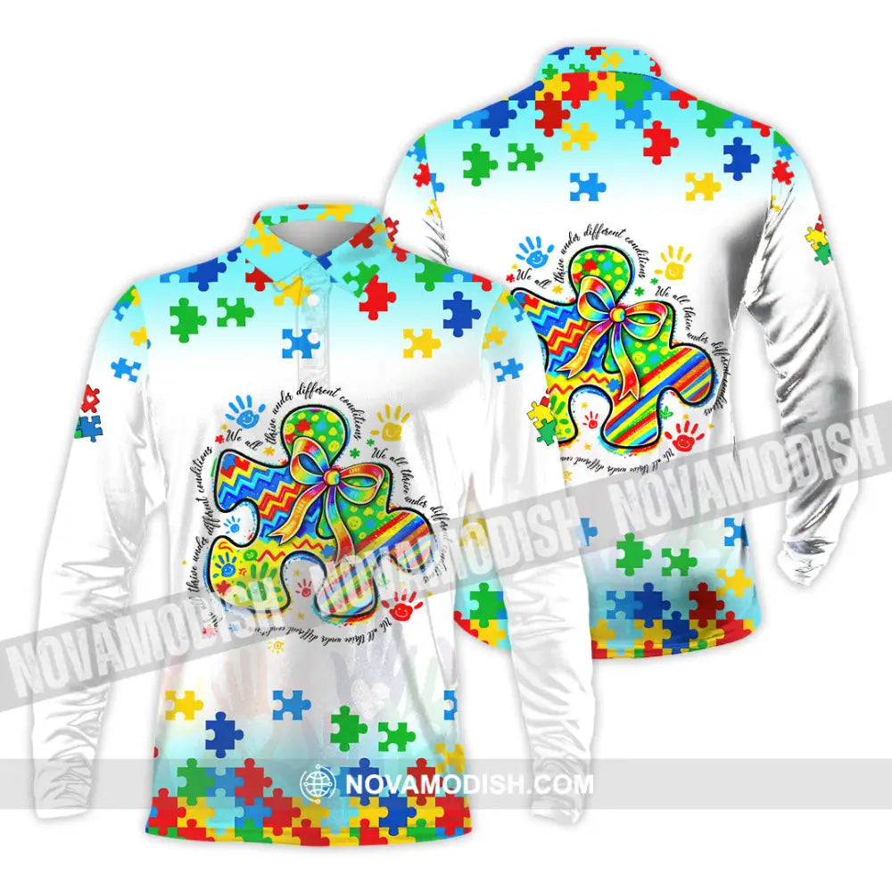 Unisex Shirt - We All Thrive Under Different Conditions 3D Shirt Long Sleeve Polo / S T-shirt