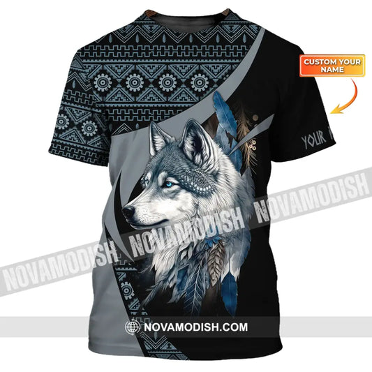 Unisex Shirt Wolf Native American Hoodie Indigenous T-Shirt / S